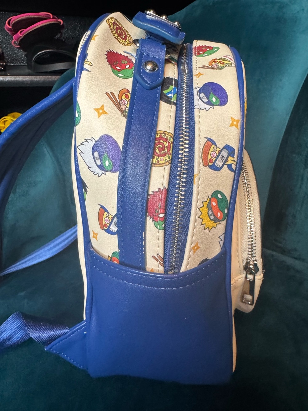 Loungefly Naturo X TMNT Nickelodeon Mini Backpack with Iconic Spiral Patch 🧡 - Picture 2 of 8